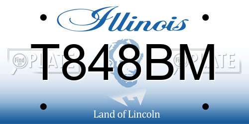 T848BM Illinois License Plate