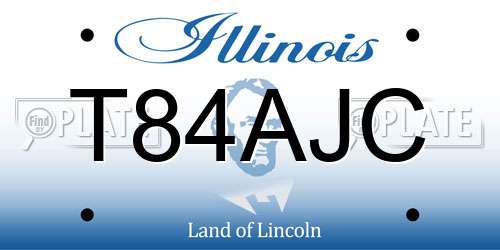 T84AJC Illinois License Plate