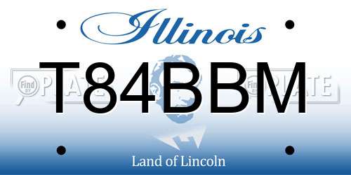 T84BBM Illinois License Plate
