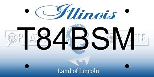 T84BSM Illinois License Plate