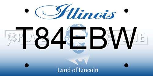 T84EBW Illinois License Plate