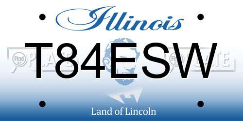 T84ESW Illinois License Plate