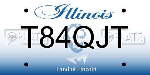 T84QJT Illinois License Plate