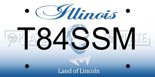 T84SSM Illinois License Plate