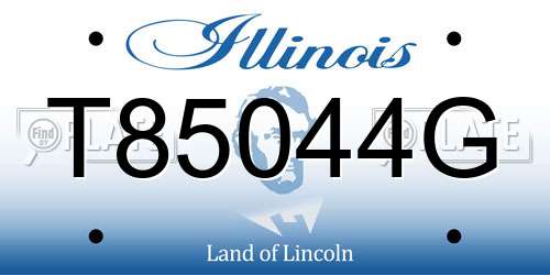 T85044G Illinois License Plate