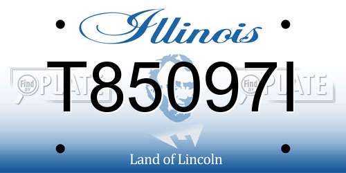 T85097I Illinois License Plate