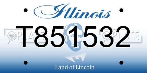 T851532 Illinois License Plate