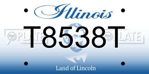 T8538T Illinois License Plate