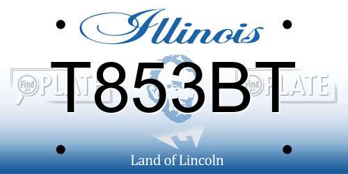 T853BT Illinois License Plate