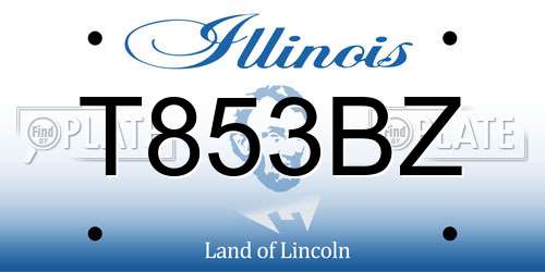 T853BZ Illinois License Plate