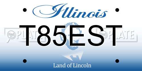 T85EST Illinois License Plate