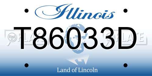 T86033D Illinois License Plate
