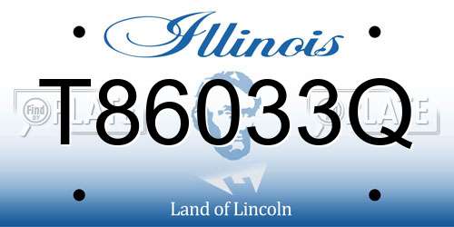T86033Q Illinois License Plate