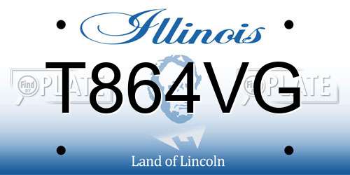 T864VG Illinois License Plate