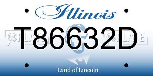 T86632D Illinois License Plate