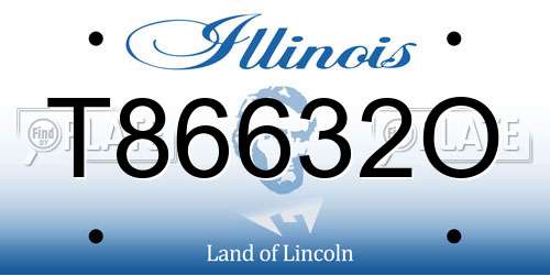T86632O Illinois License Plate