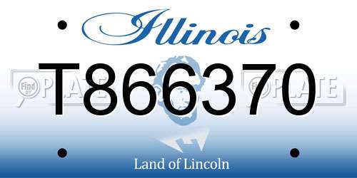 T866370 Illinois License Plate