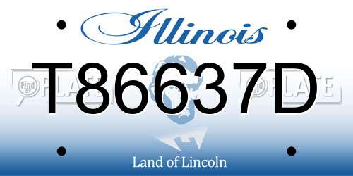 T86637D Illinois License Plate