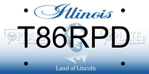 T86RPD Illinois License Plate