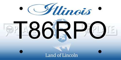 T86RPO Illinois License Plate