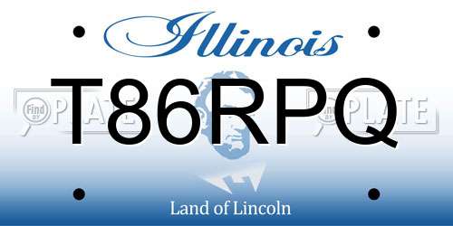 T86RPQ Illinois License Plate