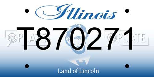 T870271 Illinois License Plate