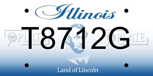 T8712G Illinois License Plate