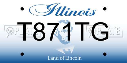 T871TG Illinois License Plate