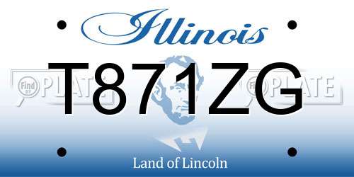 T871ZG Illinois License Plate