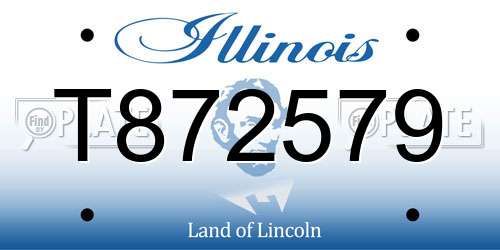 T872579 Illinois License Plate