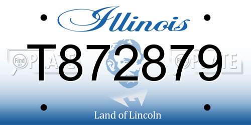 T872879 Illinois License Plate