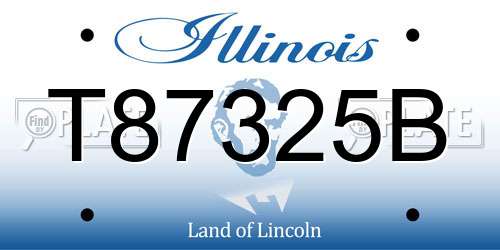 T87325B Illinois License Plate