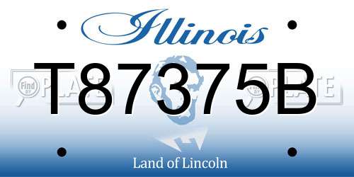 T87375B Illinois License Plate
