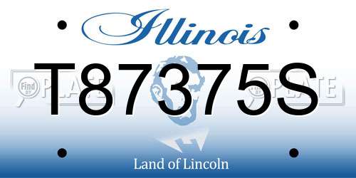 T87375S Illinois License Plate