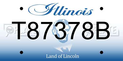 T87378B Illinois License Plate