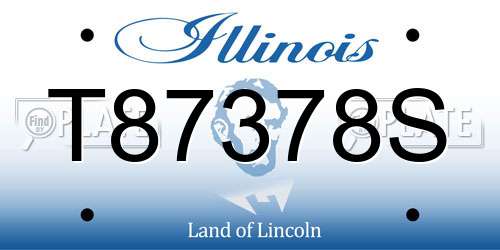 T87378S Illinois License Plate