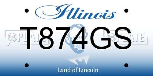 T874GS Illinois License Plate