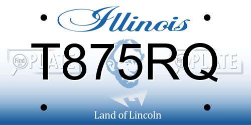 T875RQ Illinois License Plate