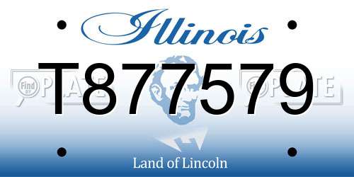 T877579 Illinois License Plate