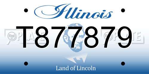 T877879 Illinois License Plate