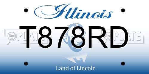 T878RD Illinois License Plate