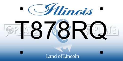T878RQ Illinois License Plate