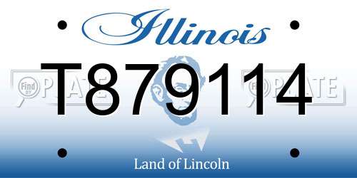 T879114 Illinois License Plate