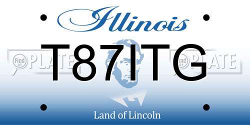 T87ITG Illinois License Plate