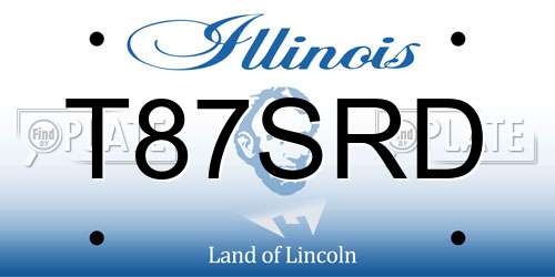 T87SRD Illinois License Plate