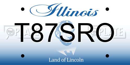 T87SRO Illinois License Plate