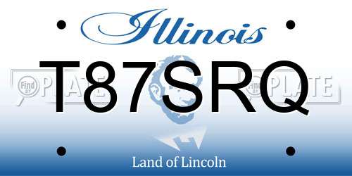 T87SRQ Illinois License Plate