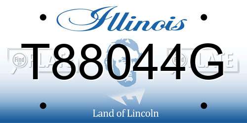 T88044G Illinois License Plate