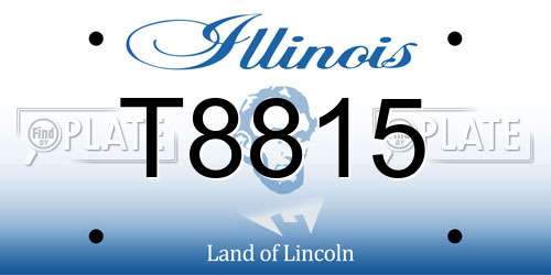 T8815 Illinois License Plate