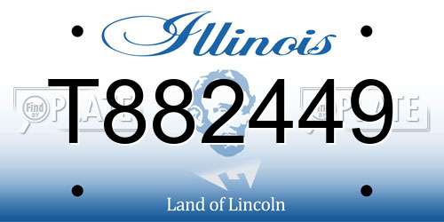 T882449 Illinois License Plate